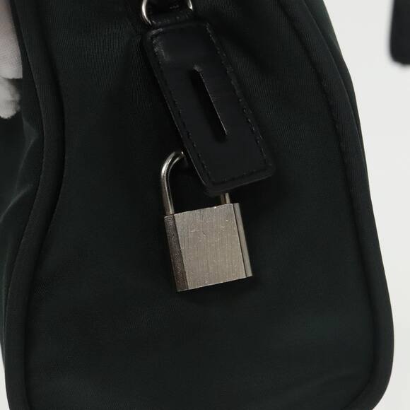 PRADA Hand Bag Nylon Green Silver - Picture 14 of 16